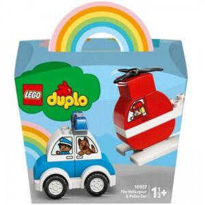 10957 LEGO Duplo Brandweerhelikopter en Politiewagen