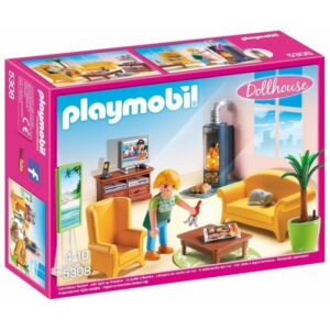 5308 PLAYMOBIL Dollhouse Woonkamer met Houtkachel