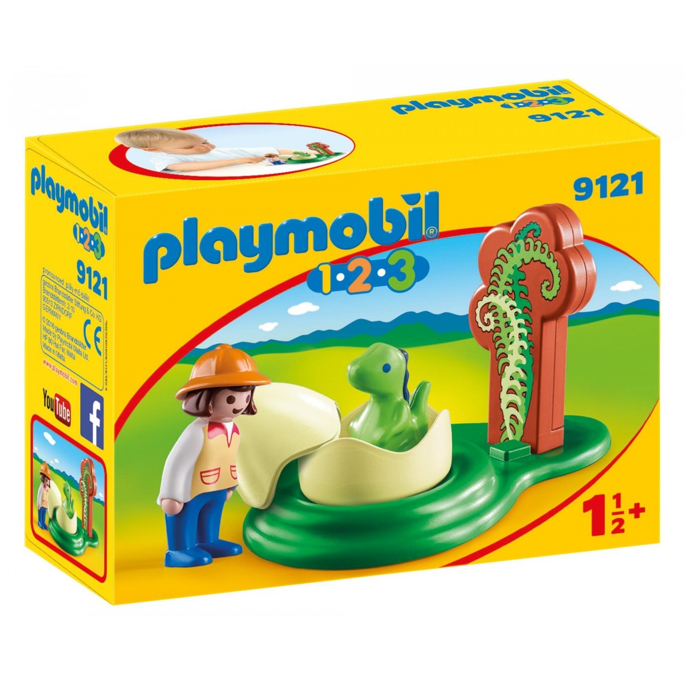 9121 PLAYMOBIL 123 Onderzoeker met Babydino