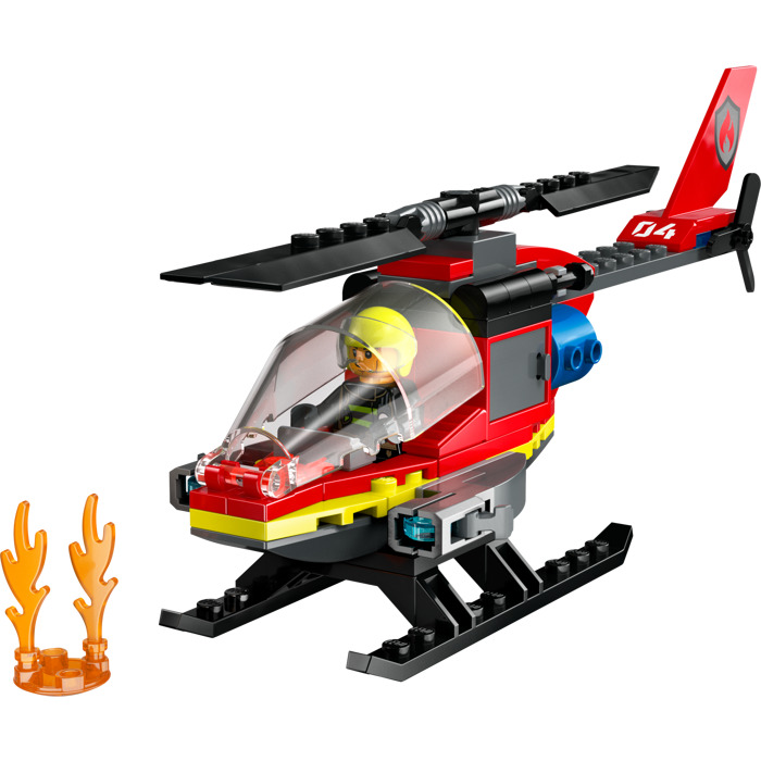 60411 LEGO City Brandweerhelikopter1